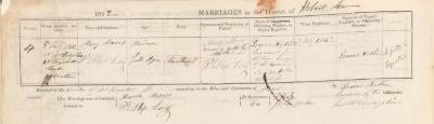 Philip Levy & Mary Moses marriage record
