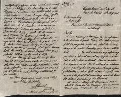 Letter from Henry Ansell regarding Joseph Solomon bequest