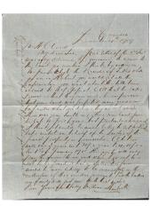 Letter from William Hartnoll to Henry Ansell