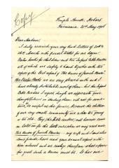Letter from Samuel Benjamin to Julia Matilda Cohen 