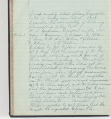 Meeting Minutes, 16 October 1910