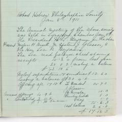 Meeting Minutes, 8 January 1911