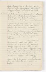 Meeting Minutes, 24 September 1933