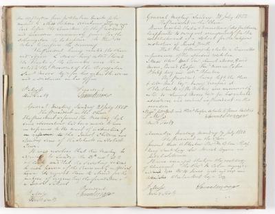 Meeting Minutes, 28 July 1850