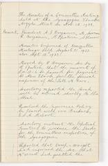 Meeting Minutes, 12 November 1933