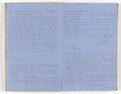 Meeting Minutes, 8 November 1863