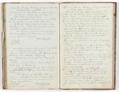 Meeting Minutes, 15 August 1850