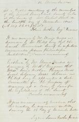 Meeting Minutes, 12 December 1841