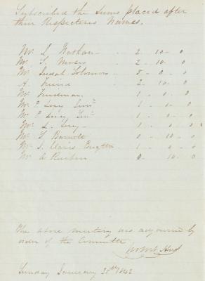 Meeting Minutes, 30 January 1842