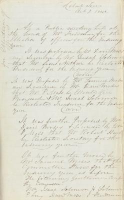 Meeting Minutes, 3 October 1842