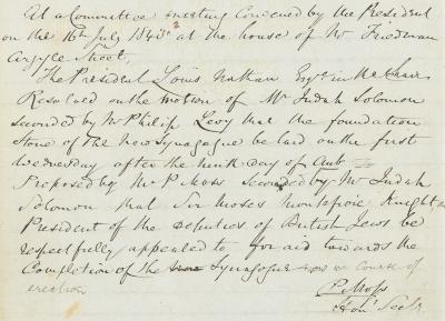 Meeting Minutes, 16 July 1843