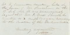 Meeting Minutes, 17 July 1842